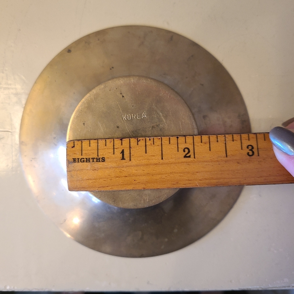 Vintage Brass Ashtray Trinket Dish Korea - Picture 7 of 7